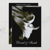 Elegante Lilien-Hochzeits-Einladung Einladung (Vorne/Hinten)