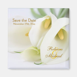 Elegante Lilien "Save the Date" Magneten Magnet