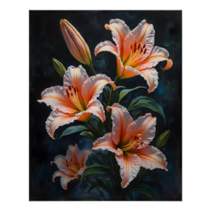 Elegante Lilienblumenkunst – Premium Drucke & Einz