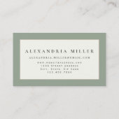 Elegante Lilies & Wilde Blume | Ecru Visitenkarte (Rückseite)