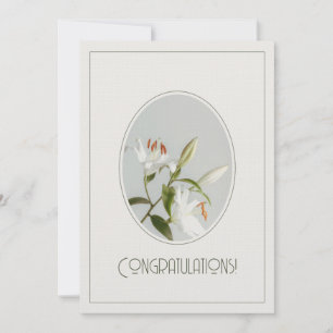 Elegante Lillien-Vintage-Grußkarte