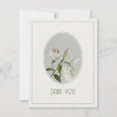 Elegante Lilly Vintage Dankeskarte (Vorderseite)