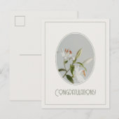 Elegante Lilly Vintage Gratulation Postkarte (Vorne/Hinten)