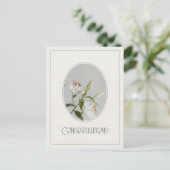 Elegante Lilly Vintage Gratulation Postkarte (Stehend Vorderseite)