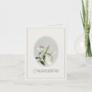 Elegante Lilly Vintage Herzlichen Glückwunsch Karte