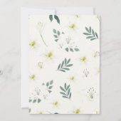 Elegante Lily Baby Shower Einladung (Rückseite)