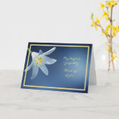 Elegante Lily Blume Denken Sie an Sie Sympathy Car Karte (Gelbe Blume)