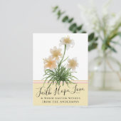 Elegante Lily Blume Faith Hope Oaster Greetings Postkarte (Stehend Vorderseite)