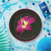 Elegante Lily Blume Personalisiertes Party Pappteller (Party)