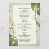 Elegante Lily im Tal Save the Date Hochzeit Programm (Rückseite)