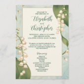 Elegante Lily im Tal Save the Date Hochzeit Programm (Vorderseite)