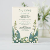 Elegante Lily of the Tal Hochzeit Begleitkarte (Stehend Vorderseite)