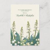 Elegante Lily of the Tal Hochzeit Begleitkarte (Rückseite)