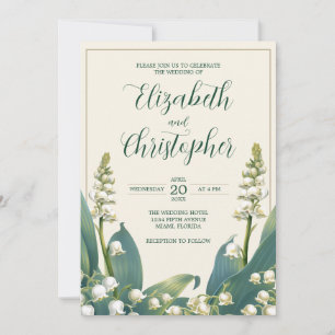 Elegante Lily of the Tal Hochzeit Einladung