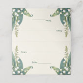 Elegante Lily of the Tal Hochzeit Platzkarte (Außenseite Aufgefaltet)