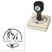Elegante Lily of the Tal Kontur Hochzeit Gummistempel (Stempel)