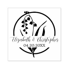 Elegante Lily of the Tal Kontur Hochzeit Gummistempel
