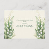Elegante Lily of the Tal Wedding Horiz Begleitkarte (Rückseite)