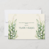 Elegante Lily of the Tal Wedding Horiz RSVP Karte (Rückseite)