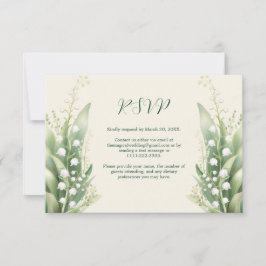 Elegante Lily of the Tal Wedding Horiz RSVP Karte