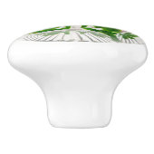 Elegante Lily of the Valley Blume Viktorianisch Keramikknauf (Seitenansicht)