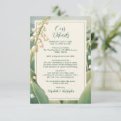 Elegante Lily of the Valley Floral Landschaft Hoch Begleitkarte (Stehend Vorderseite)