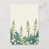 Elegante Lily of the Valley Floral Landschaft Hoch Begleitkarte (Rückseite)