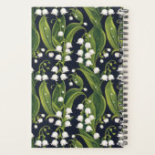 Elegante Lily of the Valley Floral Planner Planer (Rückseite)