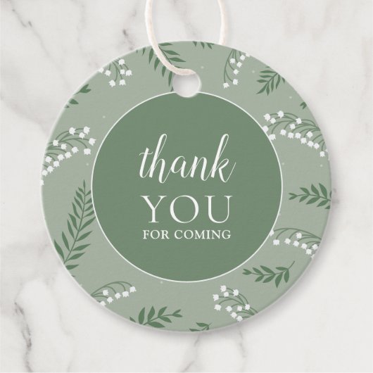 Elegante Lily of the Valley Garden Brautparty Geschenkanhänger (Vorderseite)