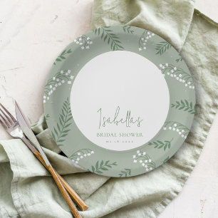 Elegante Lily of the Valley Garden Brautparty Pappteller