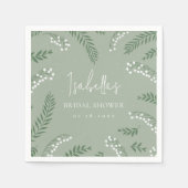 Elegante Lily of the Valley Garden Brautparty Serviette (Vorderseite)