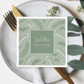 Elegante Lily of the Valley Garden Brautparty Serviette