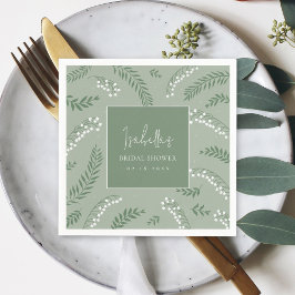 Elegante Lily of the Valley Garden Brautparty Serviette