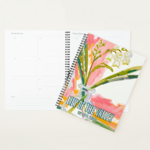 Elegante Lily of the Valley May Birth Month Blume Planer