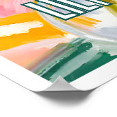 Elegante Lily of the Valley May Birth Month Blume Poster (Ecke)