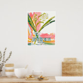Elegante Lily of the Valley May Birth Month Blume Poster (Küche)
