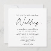 Elegante Lily Wedding Einladung - Zeitlose Blumen (Vorderseite)