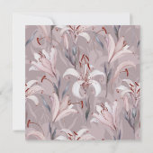 Elegante Lily Wedding Einladung - Zeitlose Blumen (Rückseite)