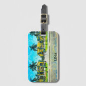 Elegante Lima Peru Öl Paint Vintage Reise Gepäckanhänger (Vorderseite Vertikal)