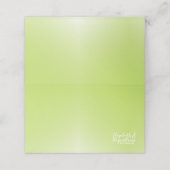 Elegante Lime Green Ombre Platzkarte oder Escort C (Außenseite Aufgefaltet)