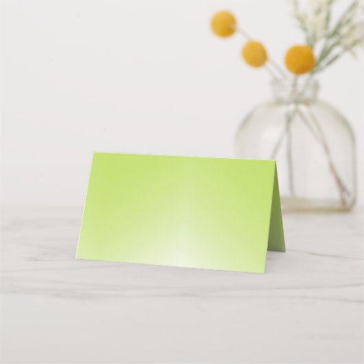 Elegante Lime Green Ombre Platzkarte oder Escort C (Rückseite)