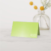Elegante Lime Green Ombre Platzkarte oder Escort C (Vorderseite)