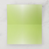 Elegante Lime Green Ombre Platzkarte oder Escort C (Innenseite Aufgefaltet)