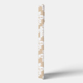 Elegante Linen Beige Damask Personalisiert Case-Mate iPhone Hülle (Rückseite / Rechts)