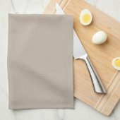 Elegante Linen Beige Monogram Handtuch (Viertel Falte)