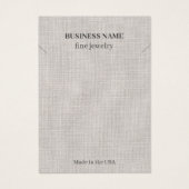 Elegante Linen QR Code Jewelry Business Necklace (Vorderseite)