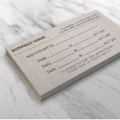 Elegante Linen Texture Erinnerung Terminkarte