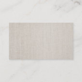 Elegante Linen Texture Erinnerung Terminkarte (Rückseite)