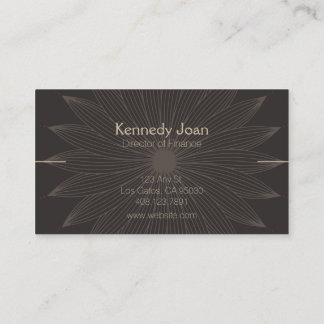 Elegante Lines Black Business Card Visitenkarte