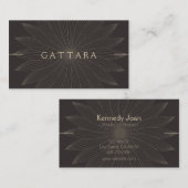 Elegante Lines Black Business Card Visitenkarte (Vorne/Hinten)